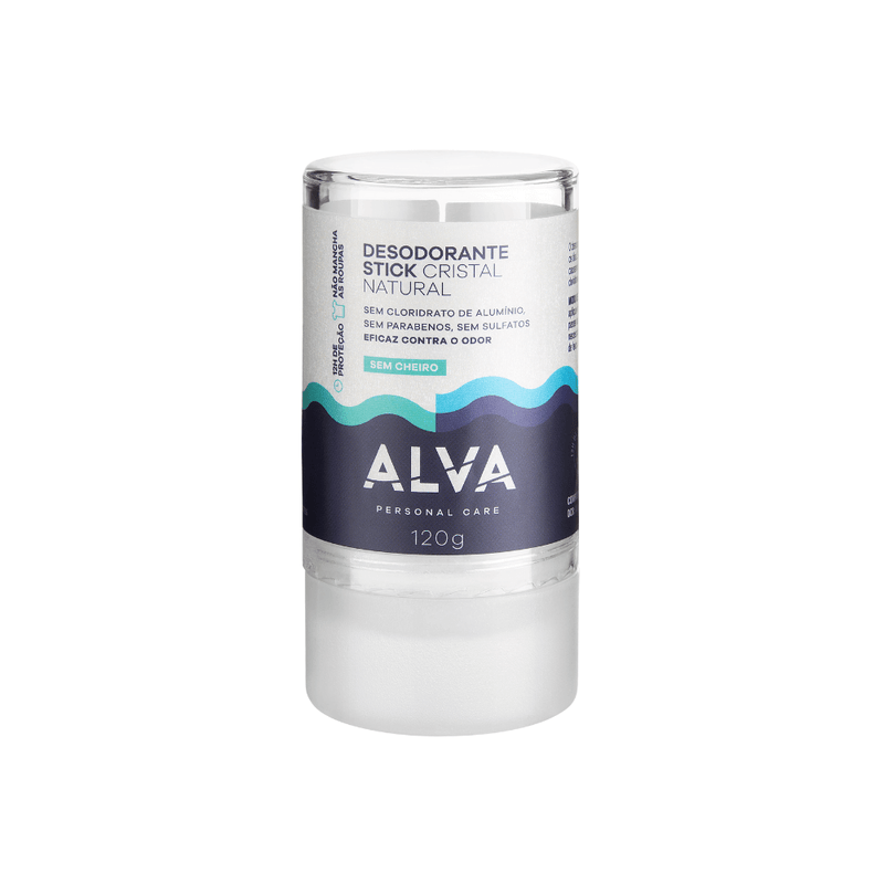 Desodorante Cristal Stick Vegano 120g Alva